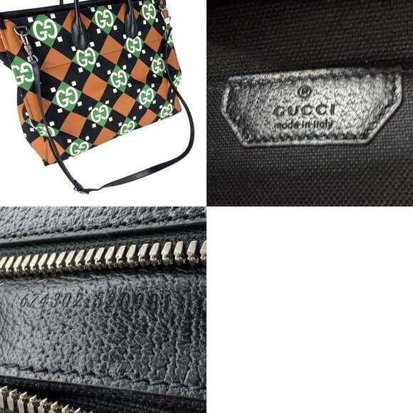 GUCCI Authentic Black Leather Shoulder Bag